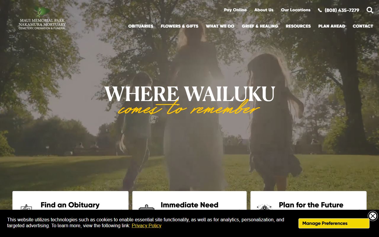 Nakamura Mortuary Wailuku Maui County death index